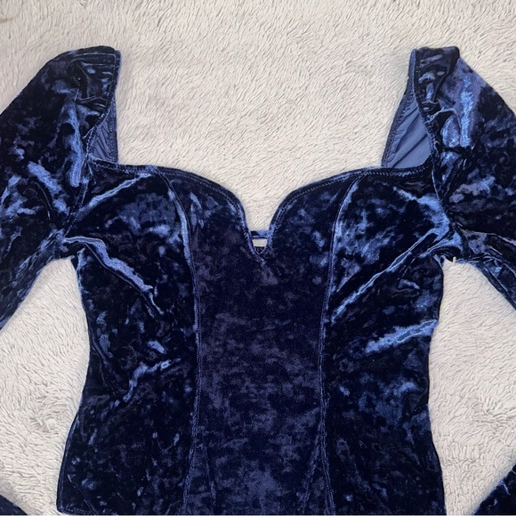 Free People Black Magic velvet bodysuit - Picture 4 of 10